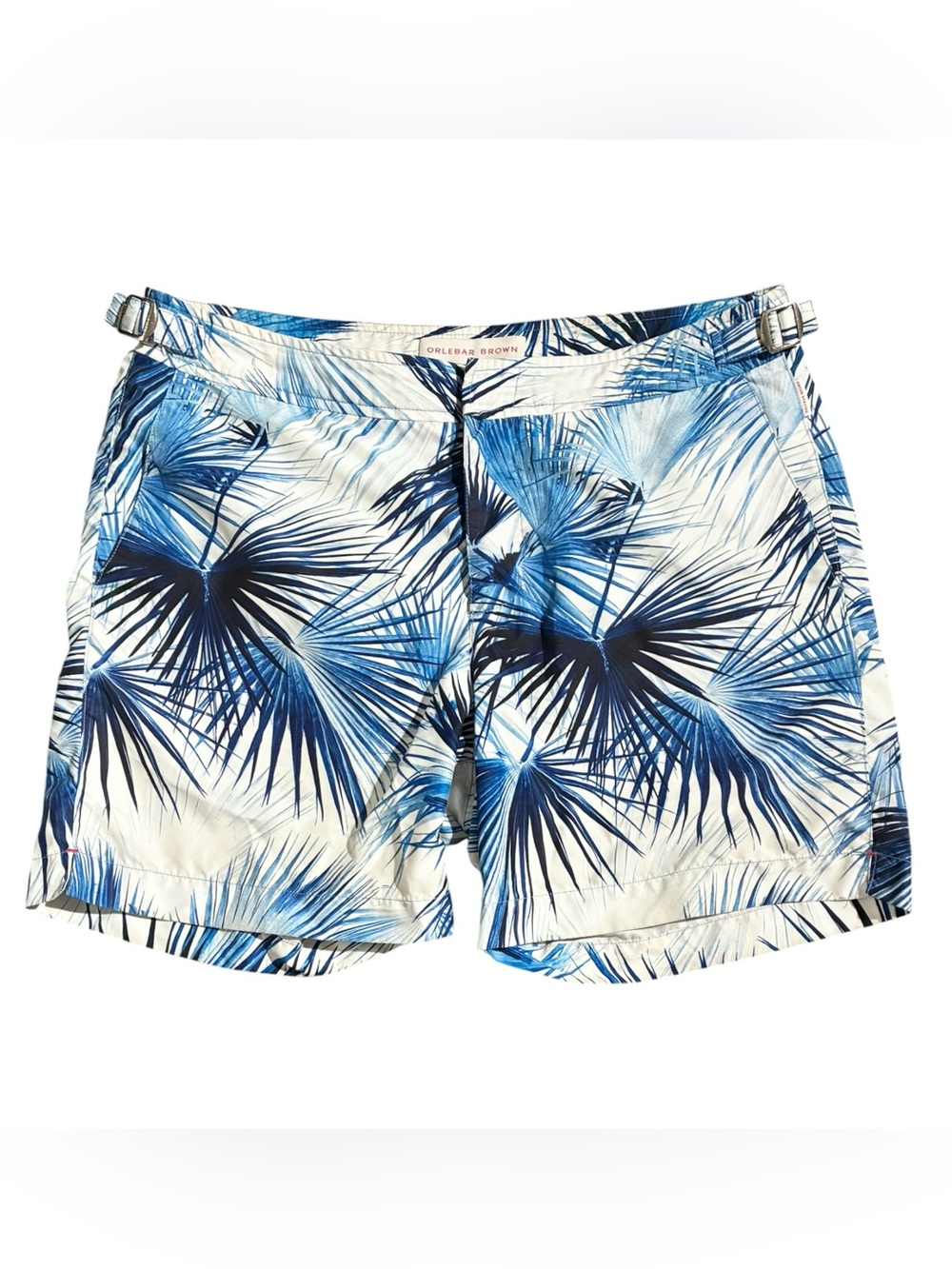 Orlebar Brown Bulldog Tropical Palm Leaf Swim Trunks Shorts